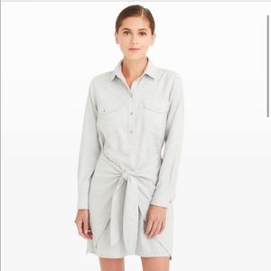 Club Monaco Grey Cotton Front Tie Dress Size 8